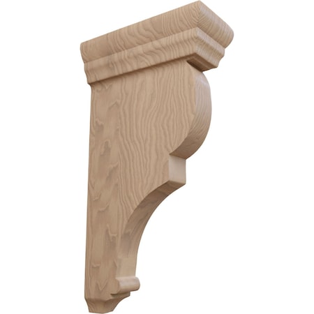 Ekena Millwork 3"W x 6 1/2"D x 12"H Large Rojas Wood Corbel, Mahogany CORW03X06X12RJGM